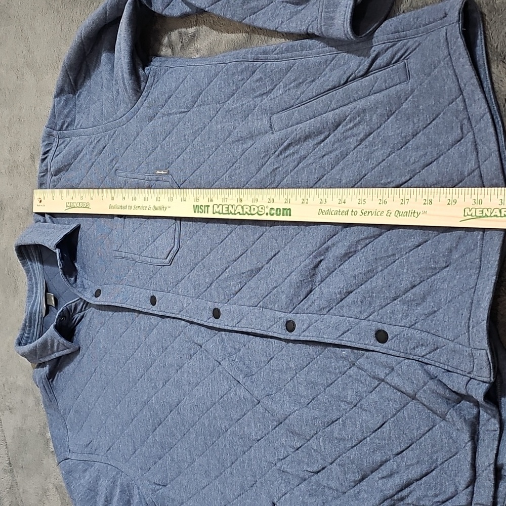 Eddie Bauer Shirt Jacket Quilted Shacket Chore Jacket Outdoor Blue Size L - Picture 5 of 9